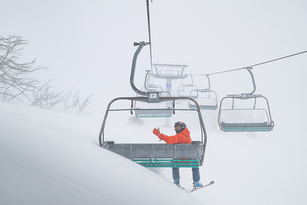 Best snow in 17 years chairlift image